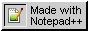 Made with Notepad++ button